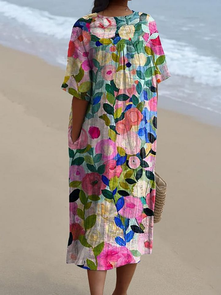 Emilie's Boutique ™ Floral Garden Printed Women's Flowy Dress