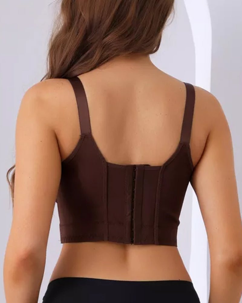 Emilie's Boutique ™ Extra Firm High Compression Full Cup Push Up Bra-Brown