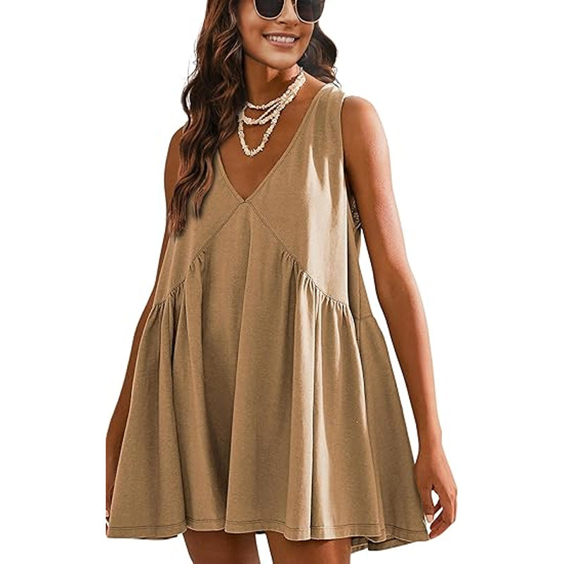 Emilie's Boutique ™ V-Neck Loose-Fit Sleeveless Dress