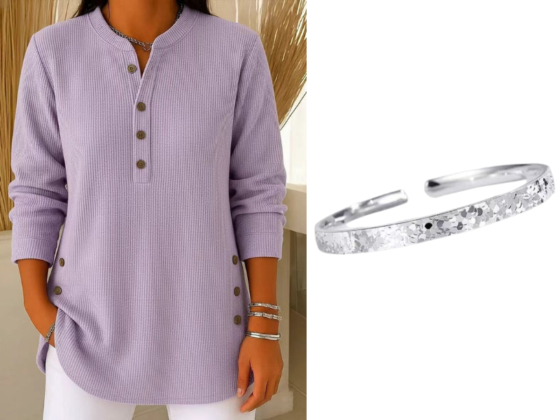 💃Women's Solid Color Crew Neck Long Sleeve Casual Loose Knit Pullover