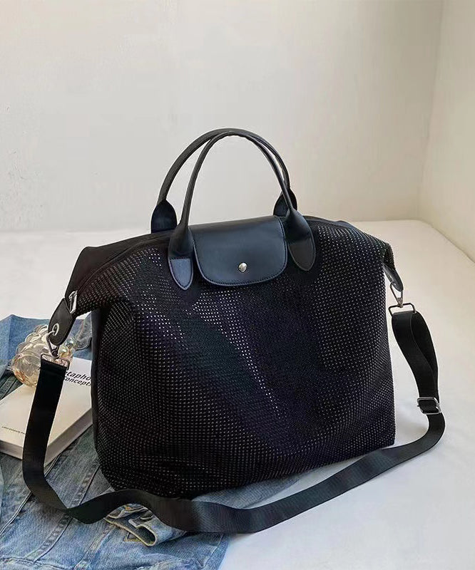 Emilie's Boutique ™ New Large Capacity Black Rivet Messenger Bag