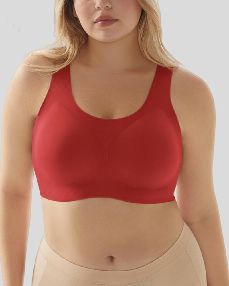 Emilie's Boutique ™ Seamless and Wireless Magic-uplifting Full Coverage Fixed Padding Sports Bra