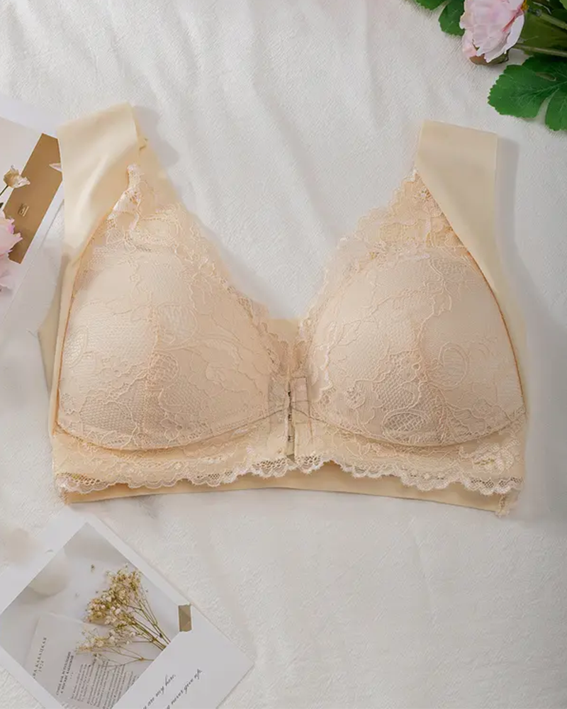 Emilie's Boutique ™ Plunge Lace Non-Steel Ring Bra