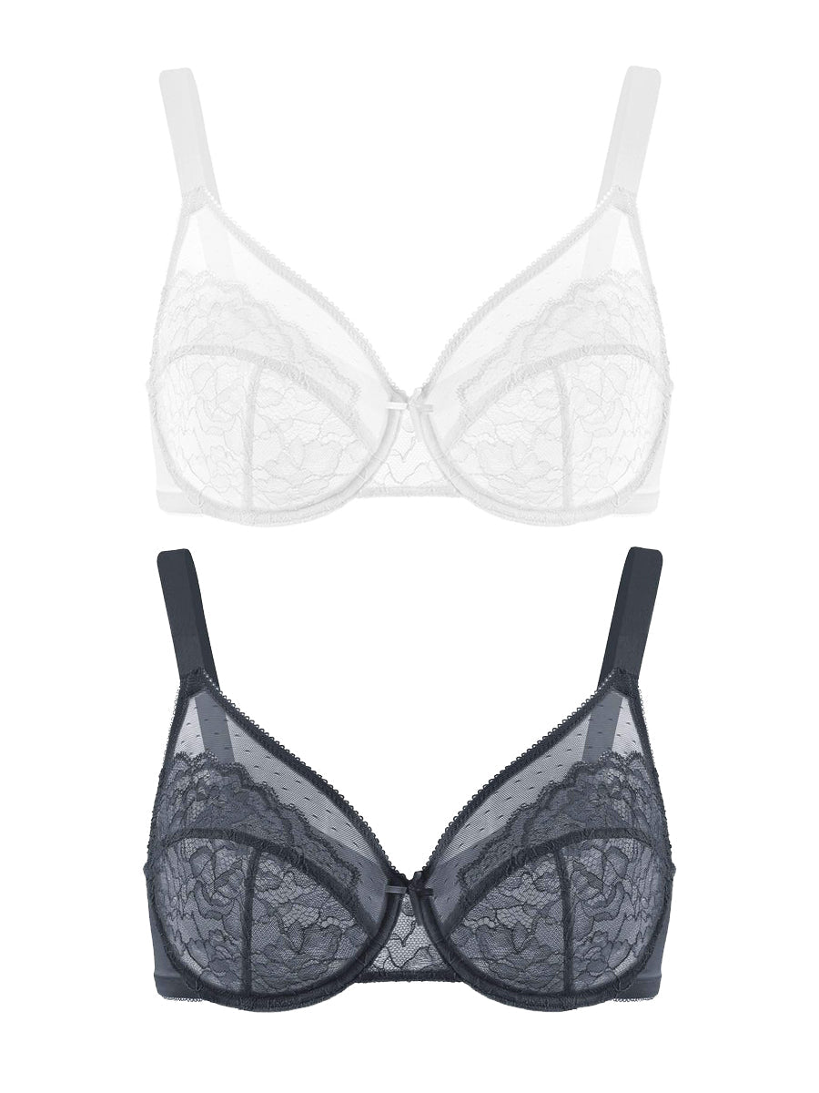 Emilie's Boutique ™ Plus Size Bras for Women Full Coverage Back Fat Underwire Minimizer Bras