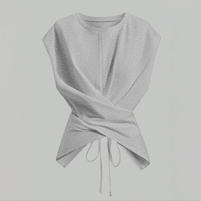 Emilie's Boutique ™ Casual crossover wrap sleeveless top