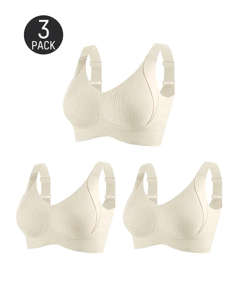Emilie's Boutique ™ Solid Color Four Rows Adjustable Wireless Women's Bra