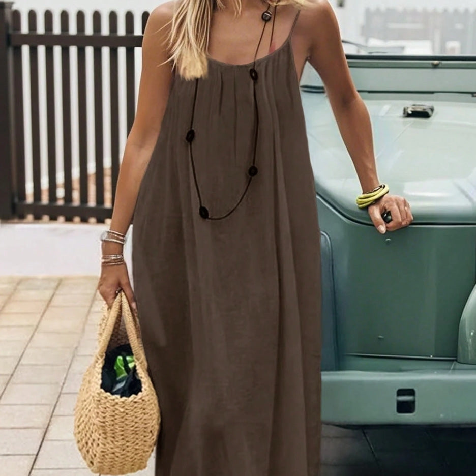 Emilie's Boutique ™ Midnight Whisper Backless Lounge Dress