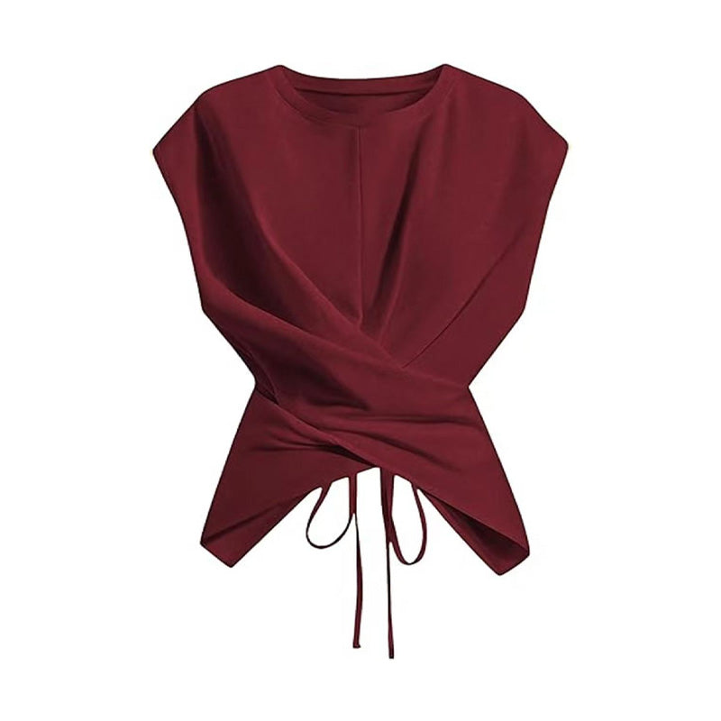 Emilie's Boutique ™ Casual crossover wrap sleeveless top