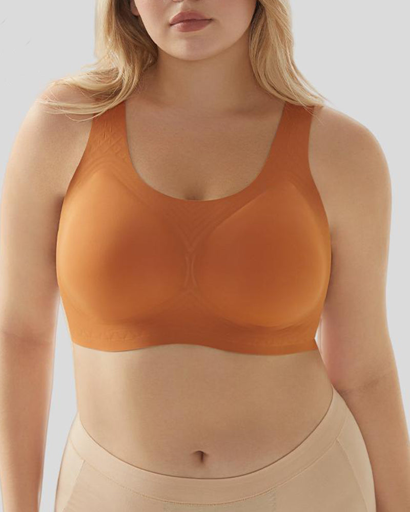 Emilie's Boutique ™ Seamless and Wireless Magic-uplifting Full Coverage Fixed Padding Sports Bra
