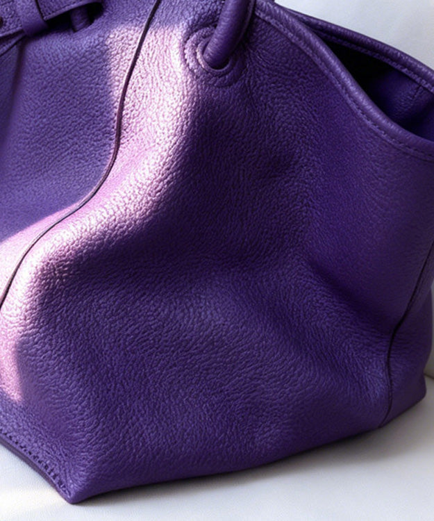 Emilie's Boutique ™ Purple Calf Leather Tote Bag