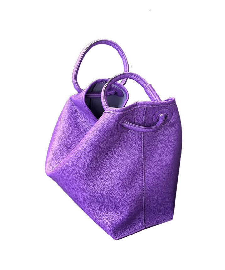 Emilie's Boutique ™ Purple Calf Leather Tote Bag