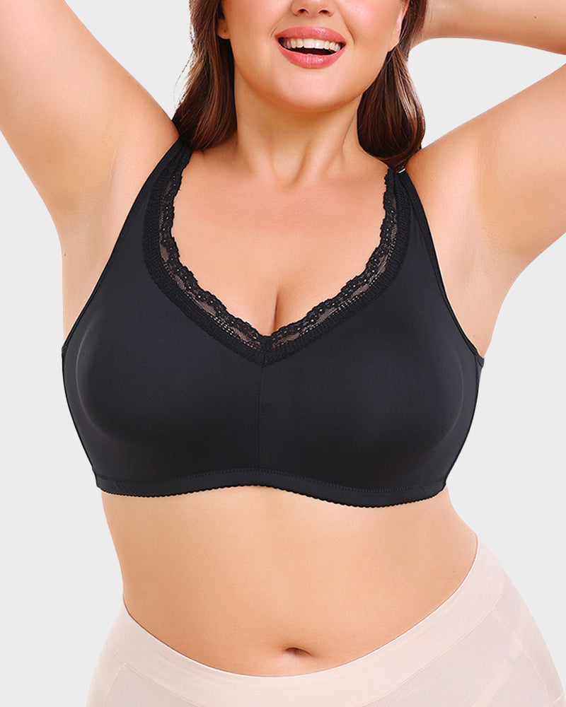 Emilie's Boutique ™ Full Coverage Lace Trim Minimizer Bra