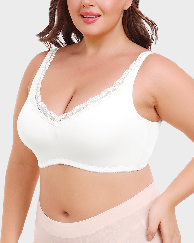 Emilie's Boutique ™ Full Coverage Lace Trim Minimizer Bra