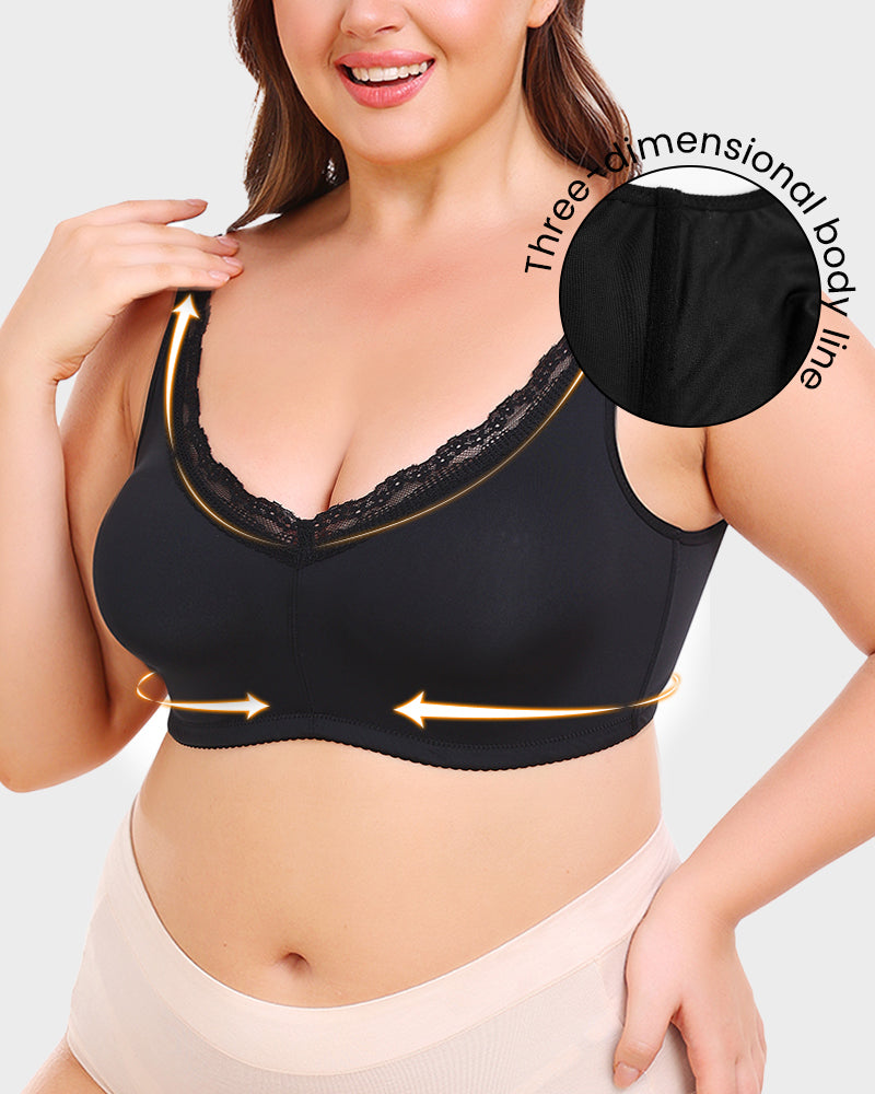 Emilie's Boutique ™ Full Coverage Lace Trim Minimizer Bra