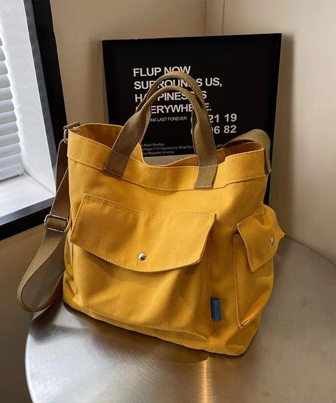Emilie's Boutique ™ Yellow Solid Canvas Messenger Bag