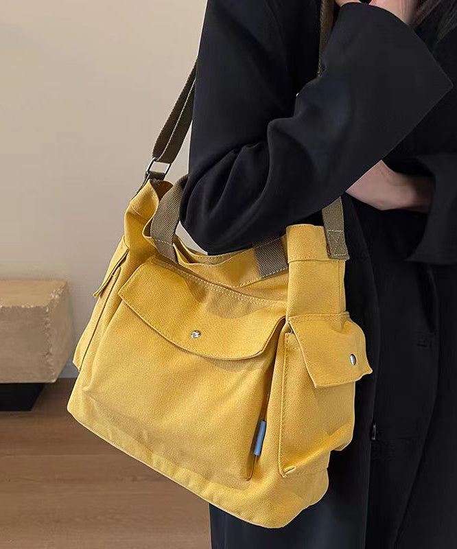 Emilie's Boutique ™ Yellow Solid Canvas Messenger Bag