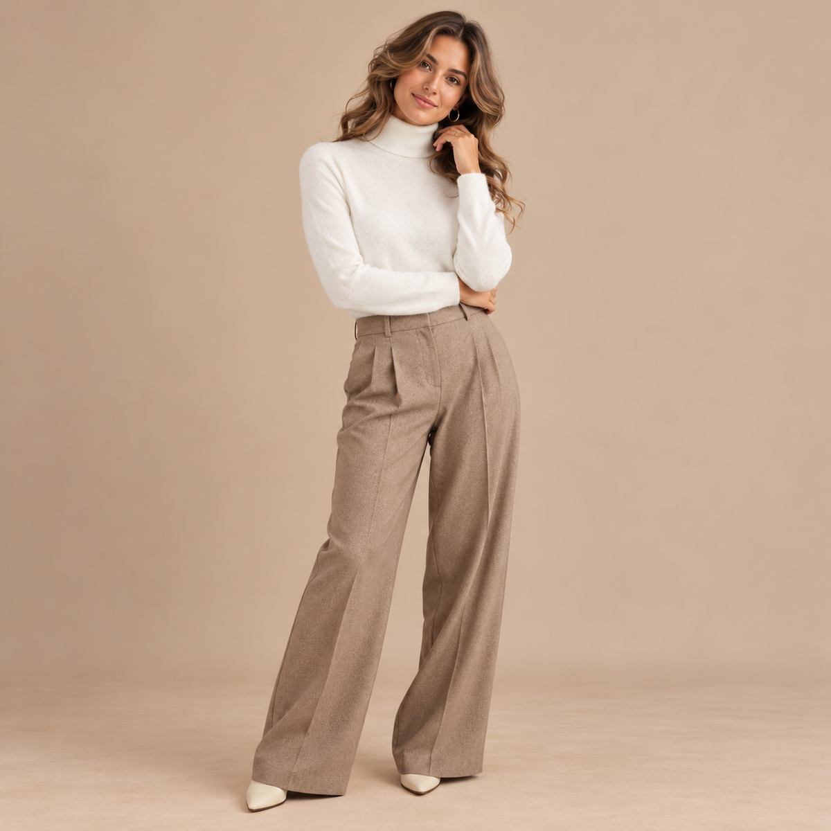 Emilie's Boutique ™ 100% Merino Wool Turtleneck Long Sleeve Pullovers