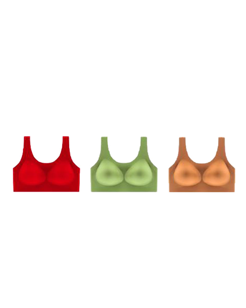 Emilie's Boutique ™ Seamless and Wireless Magic-uplifting Full Coverage Fixed Padding Sports Bra