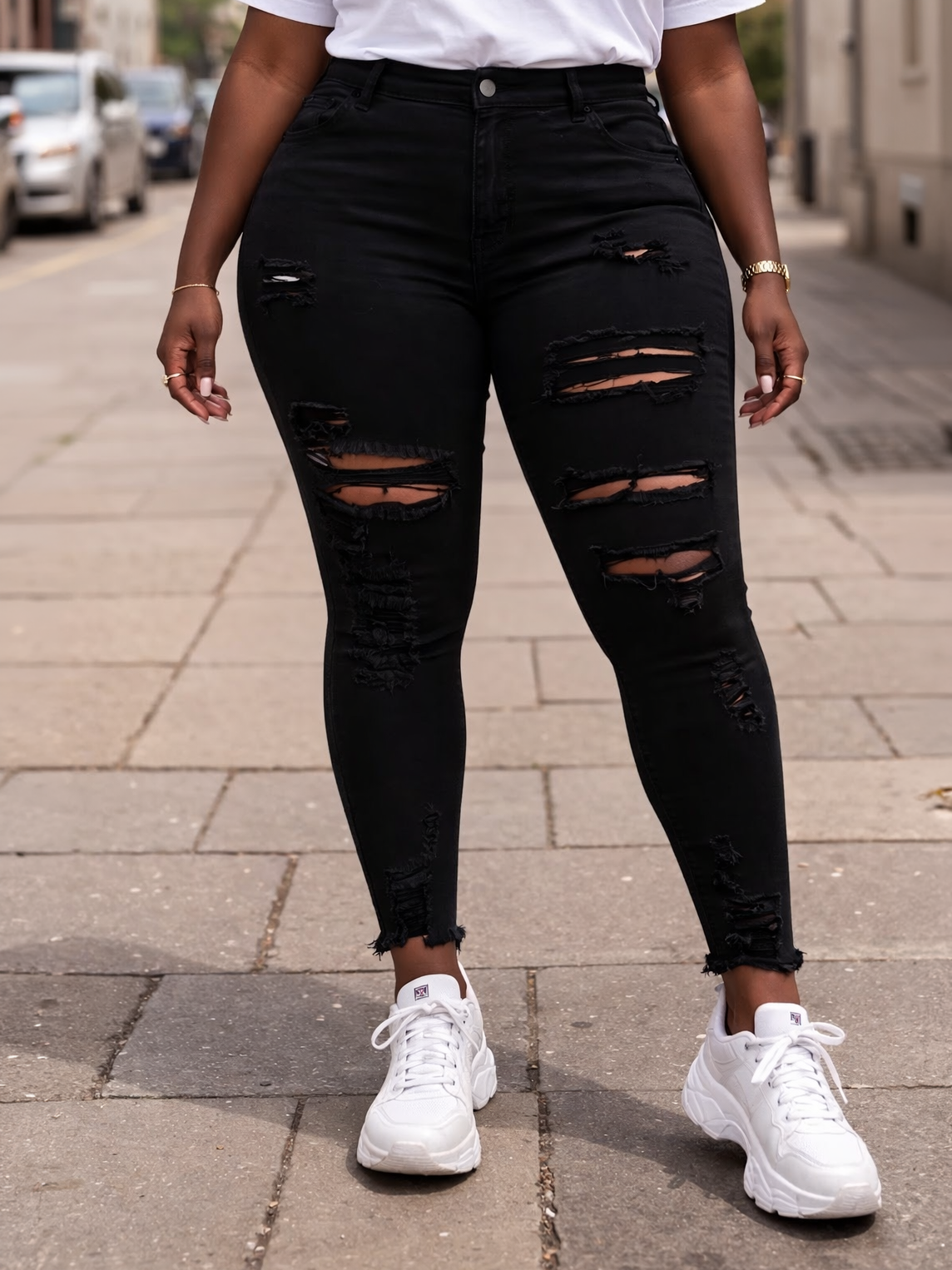 Emilie's Boutique ™ Hannah High Waisted Distressed Jeans