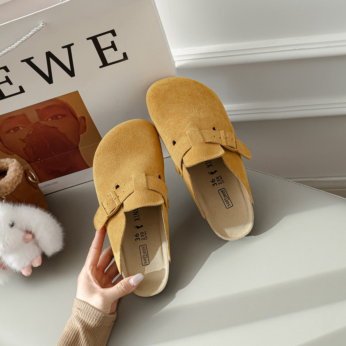 Emilie's Boutique ™ Cozy Fuzzy Slippers With Adjustable Buckle