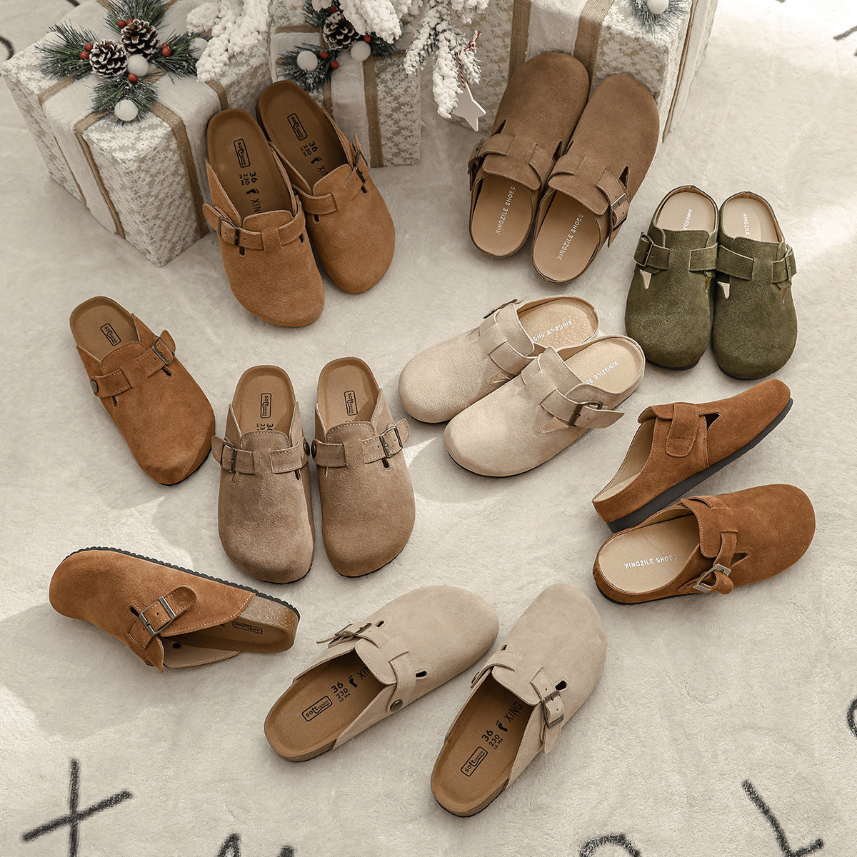 Emilie's Boutique ™ Cozy Fuzzy Slippers With Adjustable Buckle