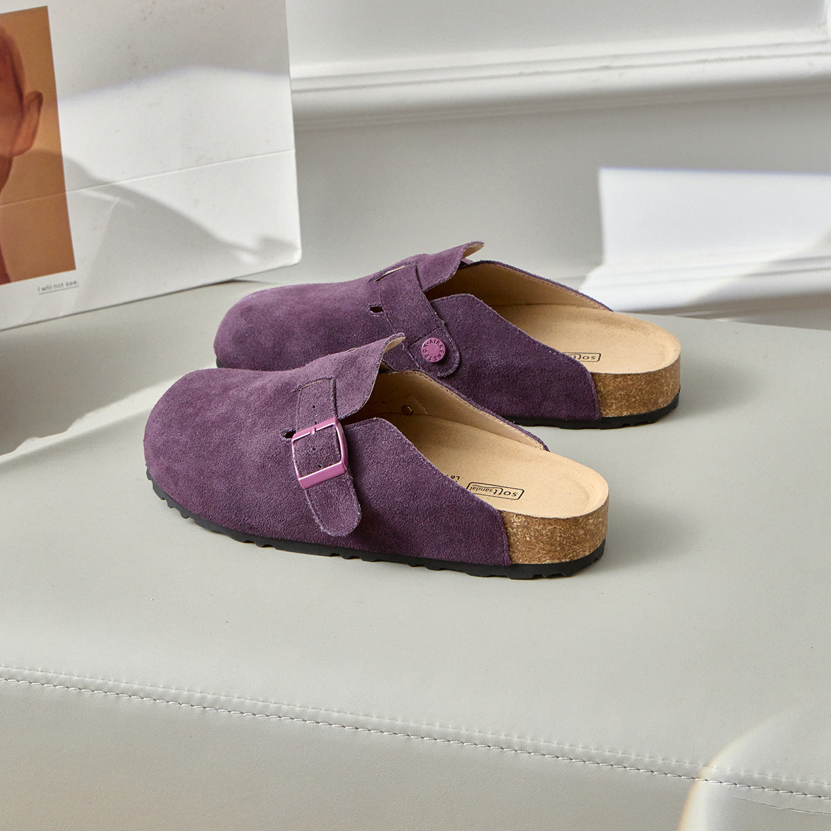 Emilie's Boutique ™ Cozy Fuzzy Slippers With Adjustable Buckle