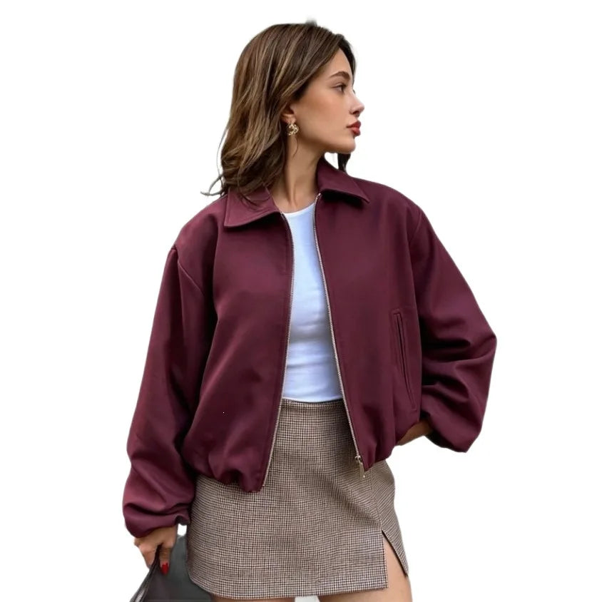 Emilie's Boutique ™ color zipper baseball jersey