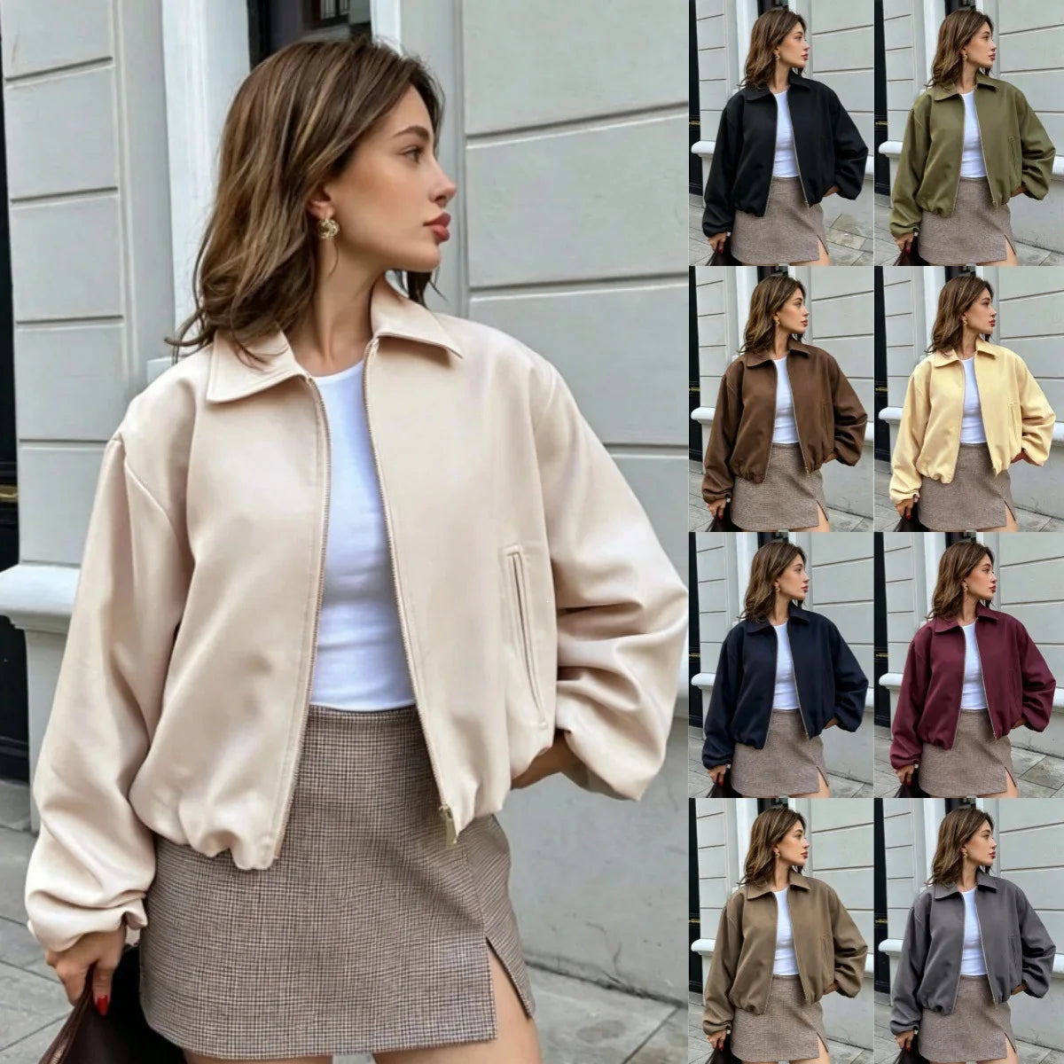 Emilie's Boutique ™ color zipper baseball jersey