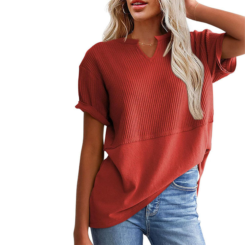 Emilie's Boutique ™ Short Sleeve V Neck Casual Top