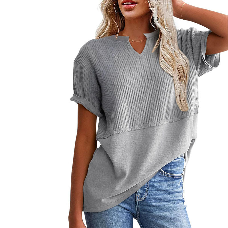 Emilie's Boutique ™ Short Sleeve V Neck Casual Top