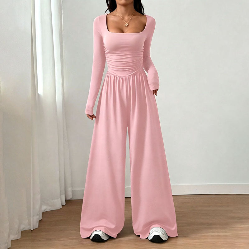 Emilie's Boutique ™ long sleeves wide-leg jumpsuit