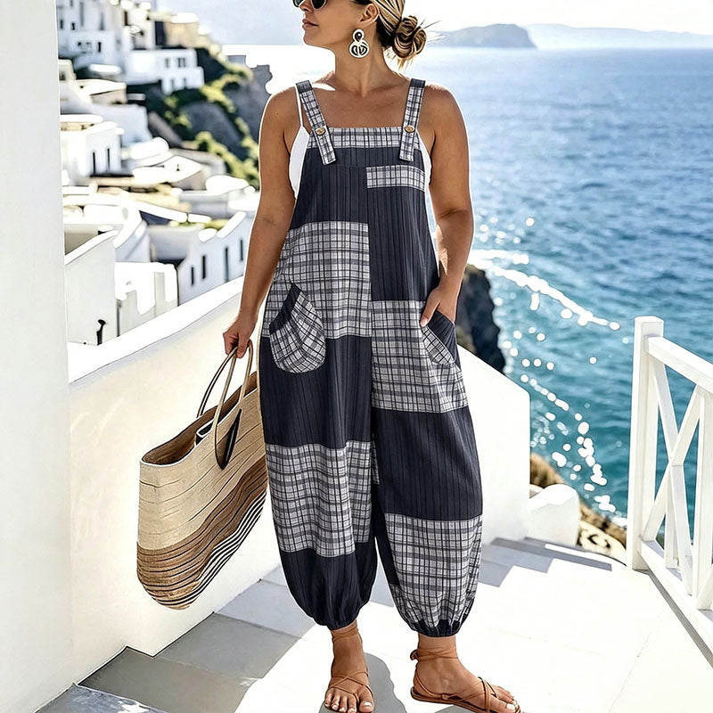 Emilie's Boutique ™ Plus-size casual printed camisole jumpsuit