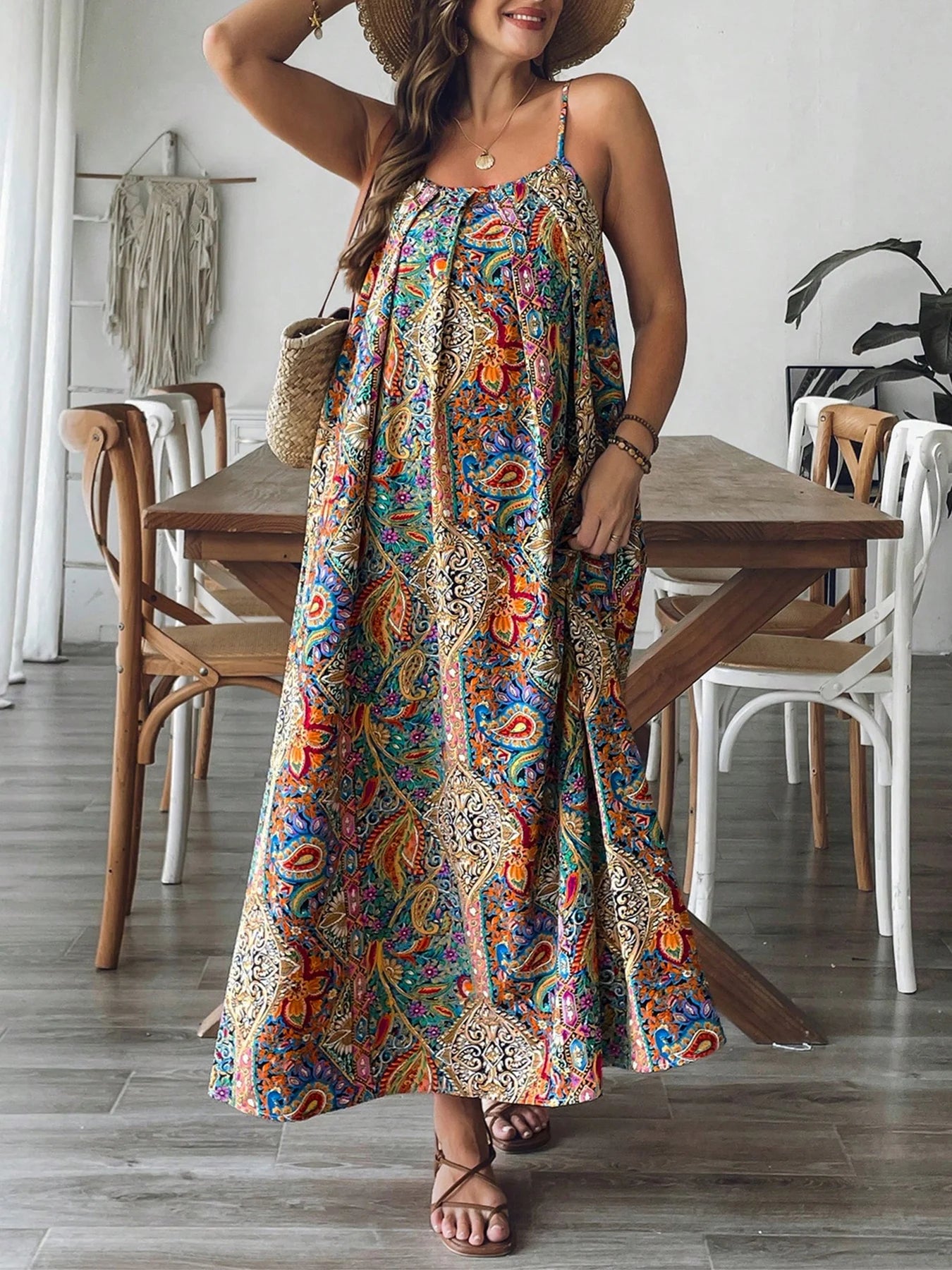 Emilie's Boutique ™ Floral-print maxi dress.