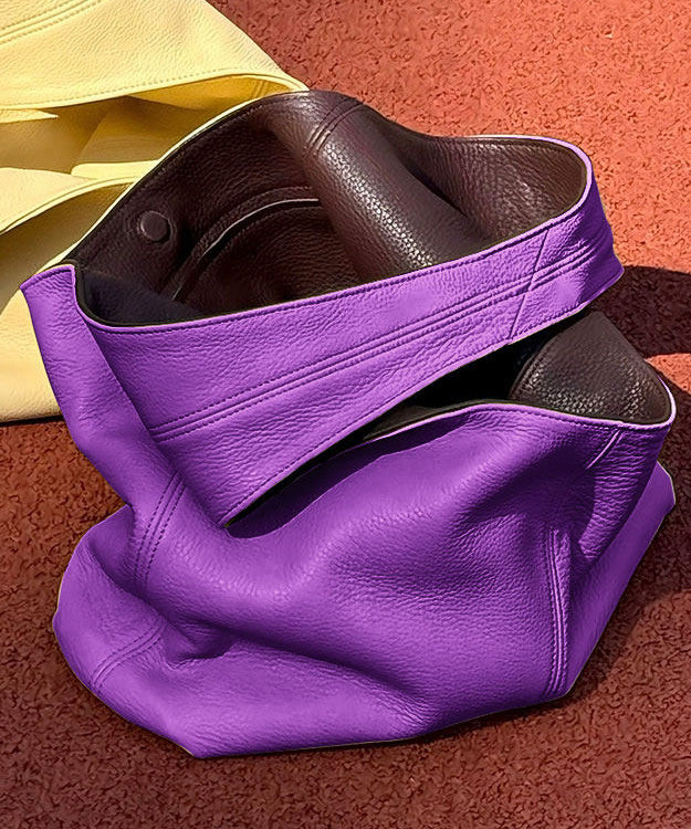 Emilie's Boutique ™ Purple Calf Leather Shoulder Bag
