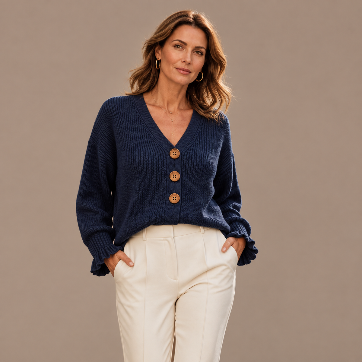 Emilie's Boutique ™ Women's V Neck Knit Sweater