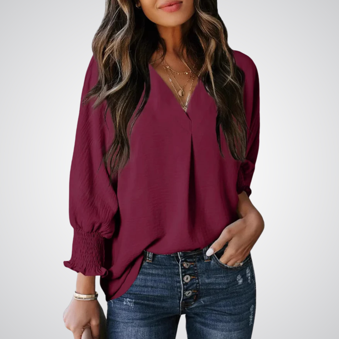 Emilie's Boutique ™ Classic V-Neck Tunic Blouse