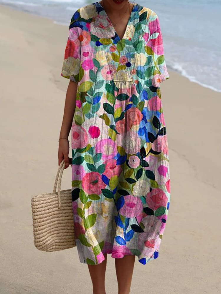 Emilie's Boutique ™ Floral Garden Printed Women's Flowy Dress