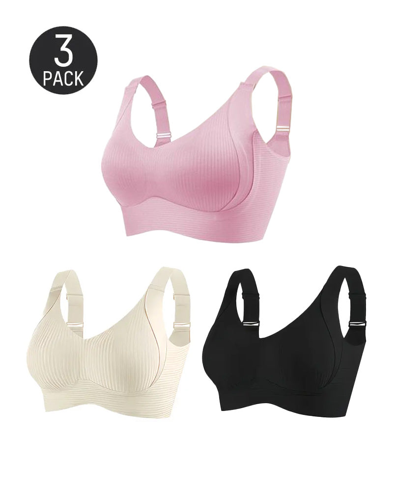 Emilie's Boutique ™ Solid Color Four Rows Adjustable Wireless Women's Bra