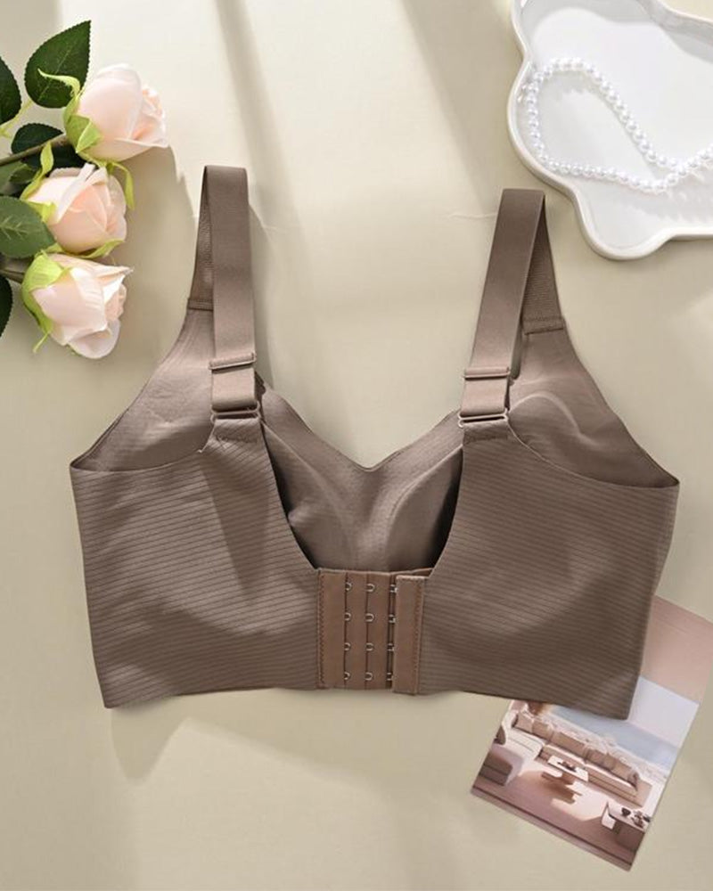 Emilie's Boutique ™ Solid Color Four Rows Adjustable Wireless Women's Bra