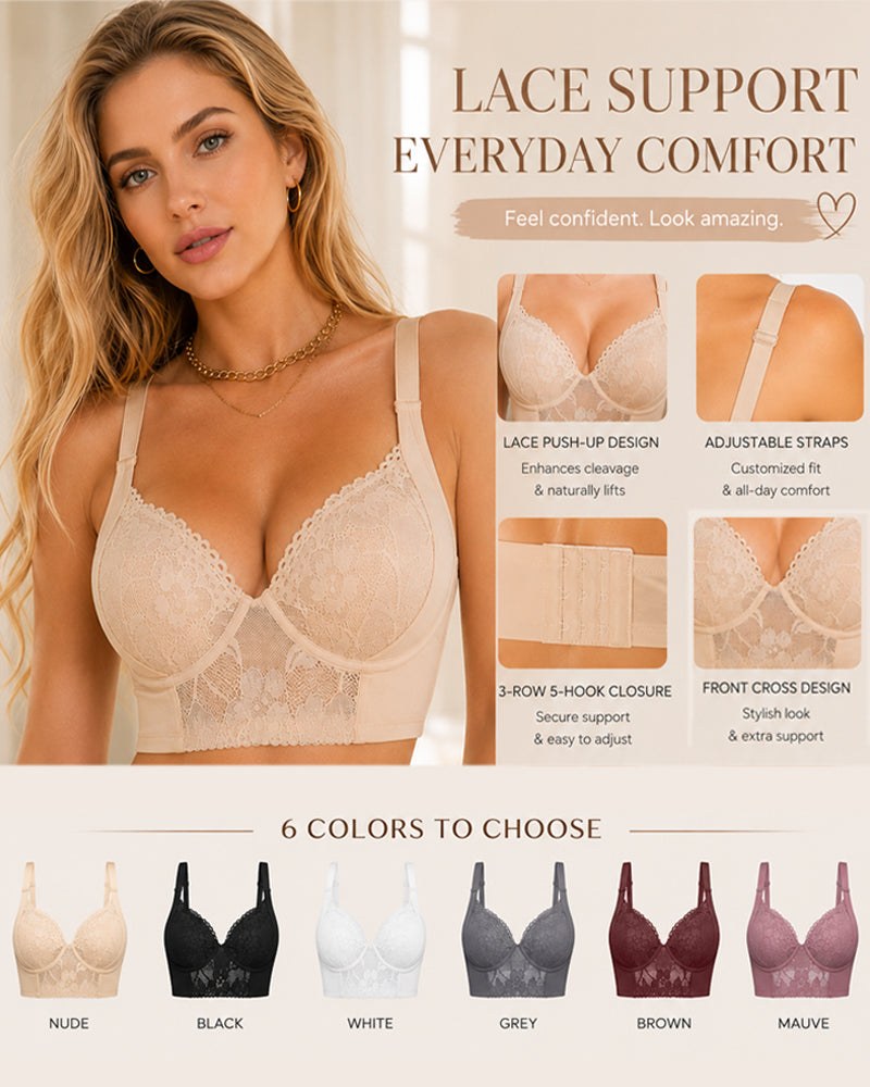 Emilie's Boutique ™ Lace Underwire Push-Up Comfort Bra