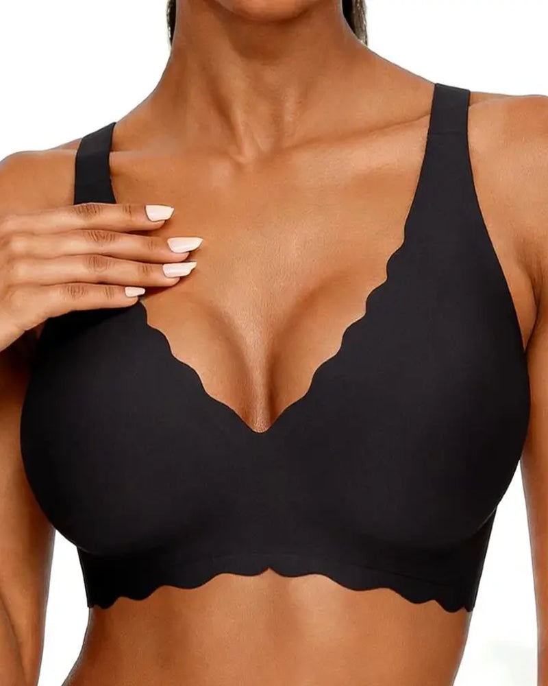 Emilie's Boutique ™ Deep V Wireless Seamless Stretchy Push-up Bra