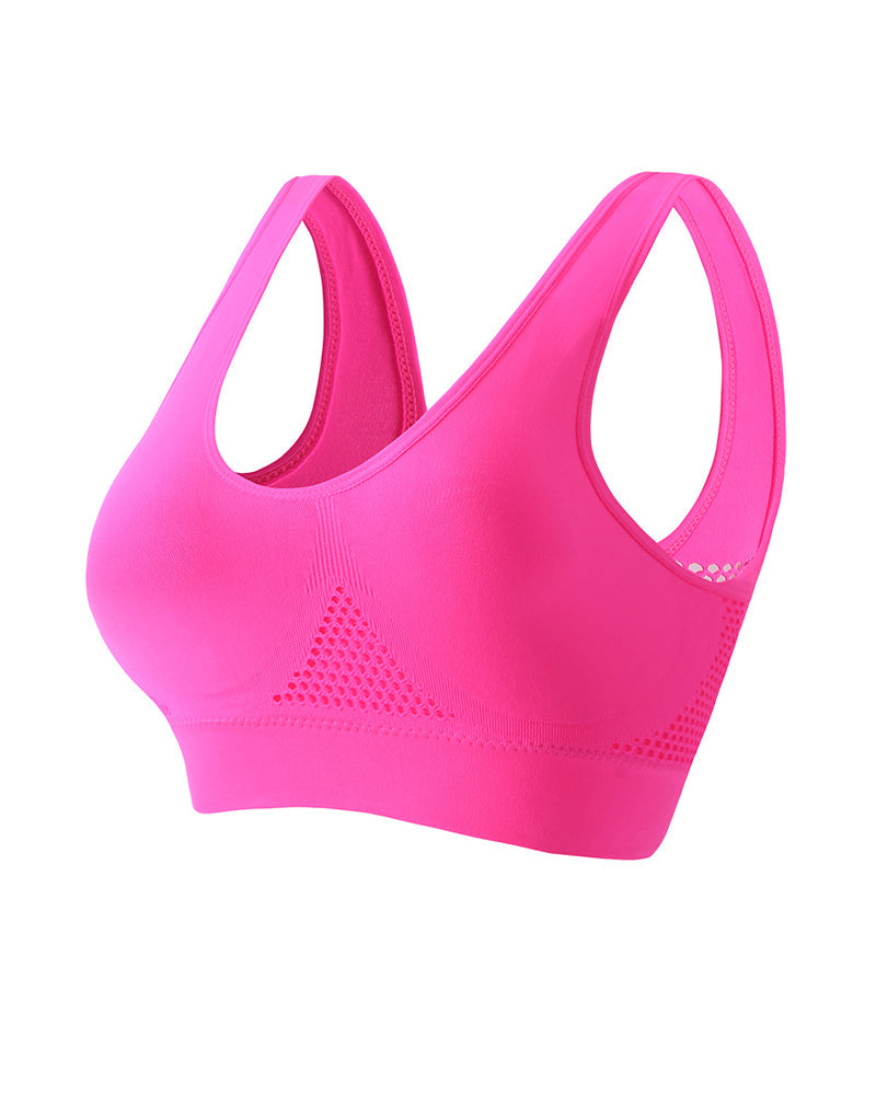 Emilie's Boutique ™ Casual Seamless Elastic Band Removable Pads Integrated Sports Bra