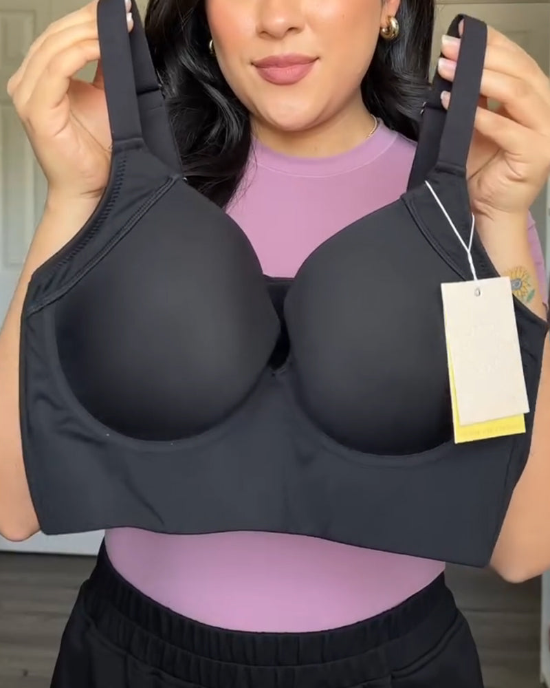 Emilie's Boutique ™ V-neck Wide Back Underwire Long Body Shaping Push-up Bra