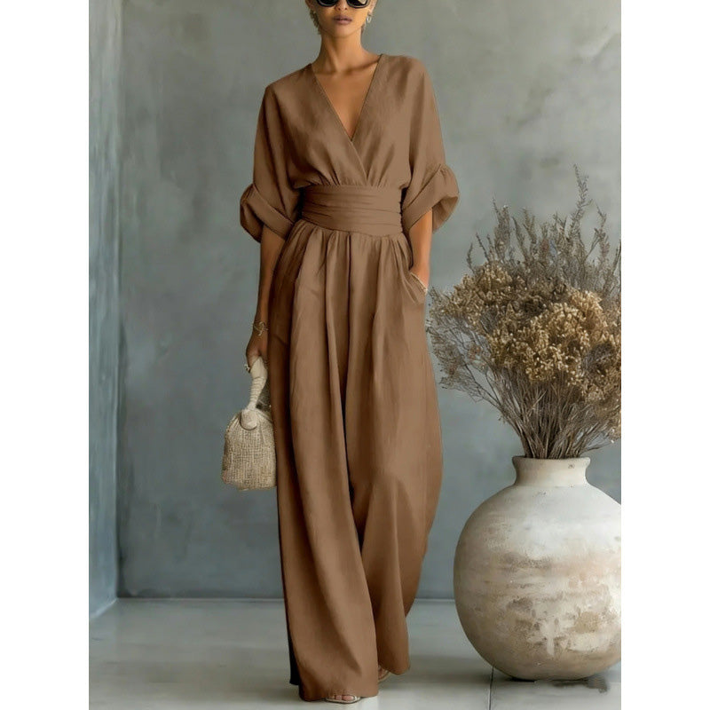 Emilie's Boutique ™ High Waist Wide Leg Jumpsuit