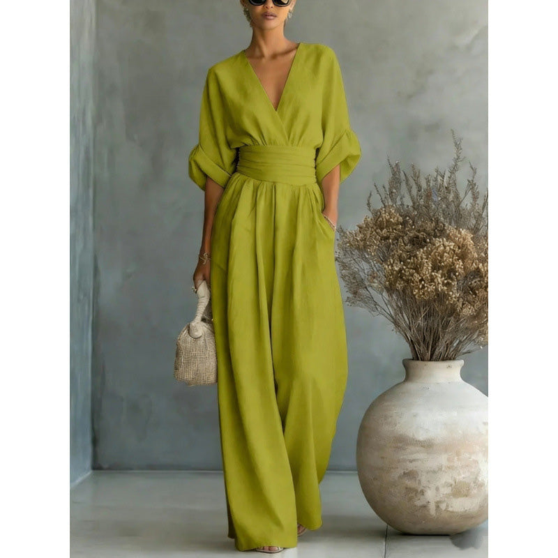 Emilie's Boutique ™ High Waist Wide Leg Jumpsuit
