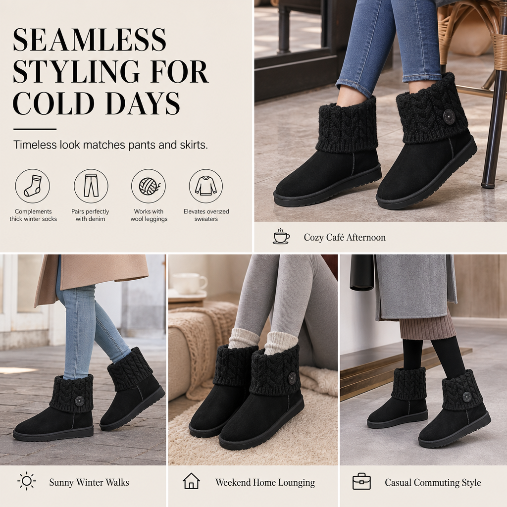 βοΈ π£ Women's Winter Mid Calf Snow Boots