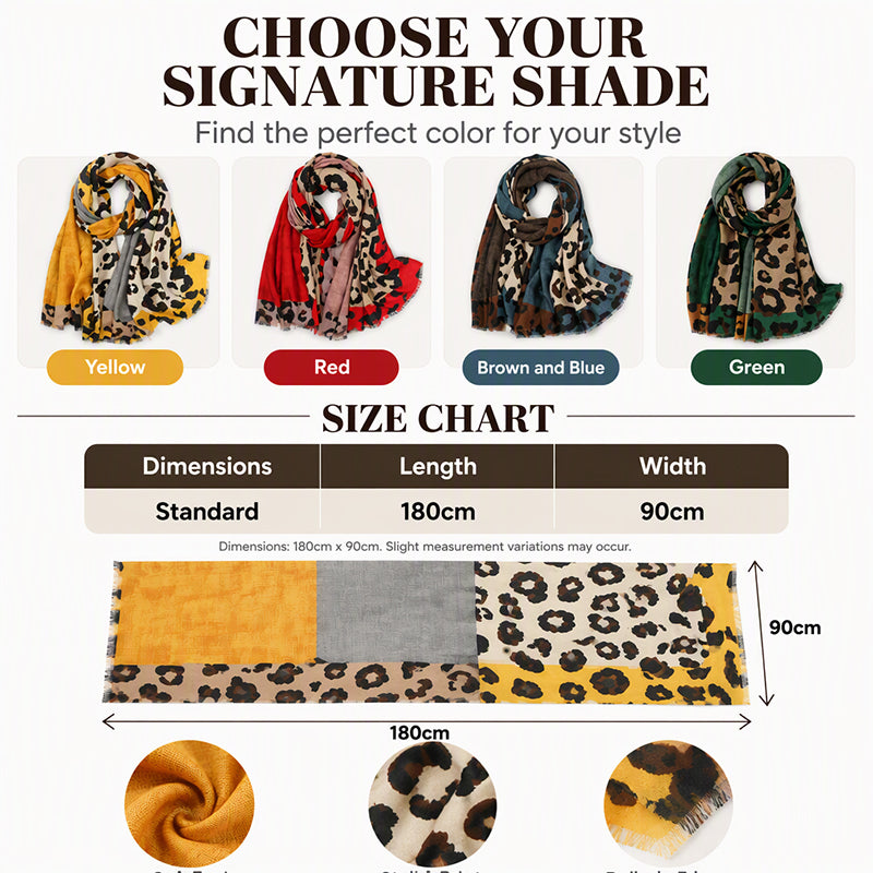 🧣 Versatile Lightweight Leopard Print Shawl Scarf 🐆✨