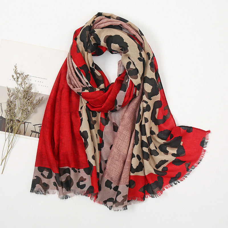 🧣 Versatile Lightweight Leopard Print Shawl Scarf 🐆✨