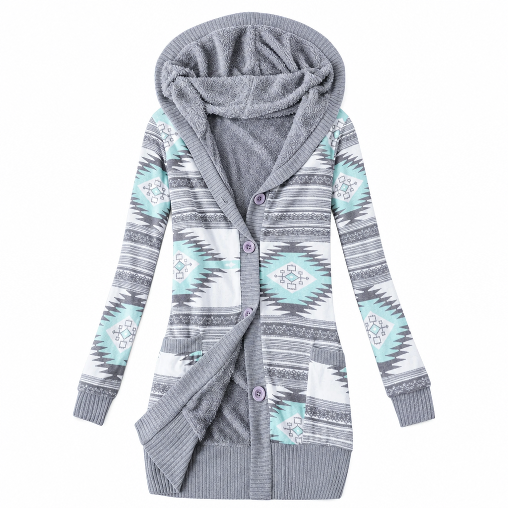 🌸Hot Sale 50% OFF💖Women's Mid-Length Hooded Knit with Cotton Lining