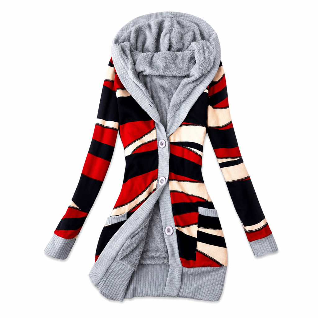 🌸Hot Sale 50% OFF💖Women's Mid-Length Hooded Knit with Cotton Lining